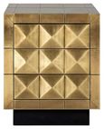 Collada Brass Cladded 3 Drawer Bedside Cabinet