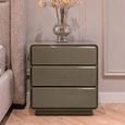 Demy Bedside Cabinet - 3 Drawer - Clay Green - Wood