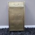Bedside Cabinet - 1 Door - 1 Drawer - Gold Metal
