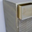 Bedside Cabinet - 1 Door - 1 Drawer - Gold Metal