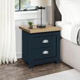 Highgate Bedside Cabinet - 2 Drawer - Navy Blue Painted
