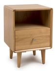Jenson Oak Bedside Table - 1 Drawer
