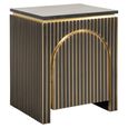 Les Arcs Brushed Gold Ribbed 1 Door Bedside Cabinet