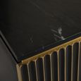 Les Arcs Brushed Gold Ribbed 1 Door Bedside Cabinet
