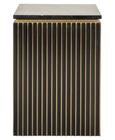 Les Arcs Brushed Gold Ribbed 1 Door Bedside Cabinet