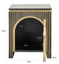 Les Arcs Brushed Gold Ribbed 1 Door Bedside Cabinet