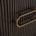Luxor Brushed Brass Ribbed 1 Door Curved Bedside Cabinet