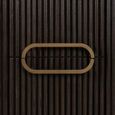 Luxor Brushed Brass Ribbed 1 Door Curved Bedside Cabinet