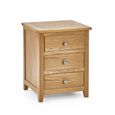 Mallory Bedside Cabinet - 3 Drawer - Oak