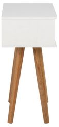 Mitra Bedside Table - 1 Drawer - White and Oak