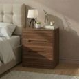 Monaco 3 Drawer Wide- Noche Walnut Bedside Cabinet thumbnail