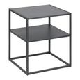 Newton Bedside Table - Black Metal