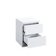 Oslo Bedside Cabinet - 2 Drawer - White
