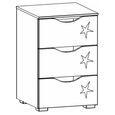 Arnstein Bedside Cabinet - 3 Drawer - Sonoma Oak & White High Gloss