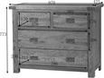 Kent Chest - 2+2 Drawer - Wide - Oak