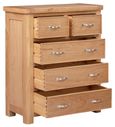 Clarion Chest - 2+3 Drawer - Oak