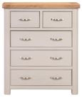 Clarion Chest - 2+3 Drawer - Oak and Grey