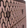 Zaza Chest - 3 Drawer - Geometric Design - Black - Wood