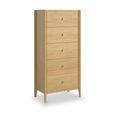 Paris Tallboy Chest - 5 Drawer - Oak