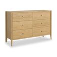 Paris Wide Chest - 6 Drawer - Oak