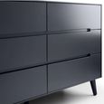 Alicia Black Wide Chest - 6 Drawer