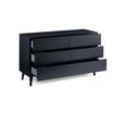 Alicia Black Wide Chest - 6 Drawer