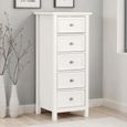 Maine Chest of Drawers - 5 Drawer - Tall - White