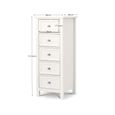 Maine Chest of Drawers - 5 Drawer - Tall - White