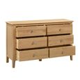 Clearance - Cotswold Chest of Drawers - 6 Drawer - Wide - Oak - FSS16997
