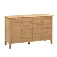 Clearance - Cotswold Chest of Drawers - 6 Drawer - Wide - Oak - FSS16997