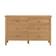 Clearance - Cotswold Chest of Drawers - 6 Drawer - Wide - Oak - FSS16997