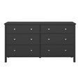 Clearance - Tromso Wide Chest - 3+3 Drawer - Black - A542