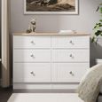 Sussex Midi Chest - 6 Drawer - White and Oak