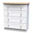 Sussex Chest - 4 Drawer - White and Oak