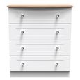 Sussex Chest - 4 Drawer - White and Oak