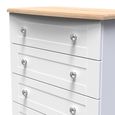 Sussex Chest - 5 Drawer - White and Oak