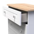 Sussex Deep Chest - 3 Drawer - White and Oak