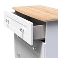 Sussex Deep Chest - 4 Drawer - White and Oak