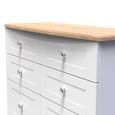 Sussex Midi Chest - 6 Drawer - White and Oak