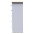 Sussex Narrow Chest - 5 Drawer - White and Oak