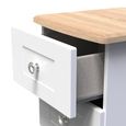 Sussex Narrow Chest - 5 Drawer - White and Oak