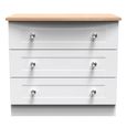 Sussex Small Chest - 3 Drawer - White and Oak