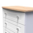 Sussex Small Chest - 3 Drawer - White and Oak