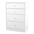 San Jose Chest - Deep - 4 Drawer - White
