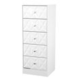 San Jose Chest - Narrow - 5 Drawer - White