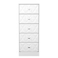 San Jose Chest - Narrow - 5 Drawer - White