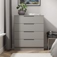 Milan Chest - 4 Drawer - Grey