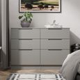 Milan Chest - Midi - 6 Drawer - Grey