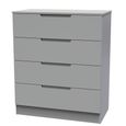 Milan Chest - 4 Drawer - Grey