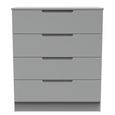 Milan Chest - 4 Drawer - Grey